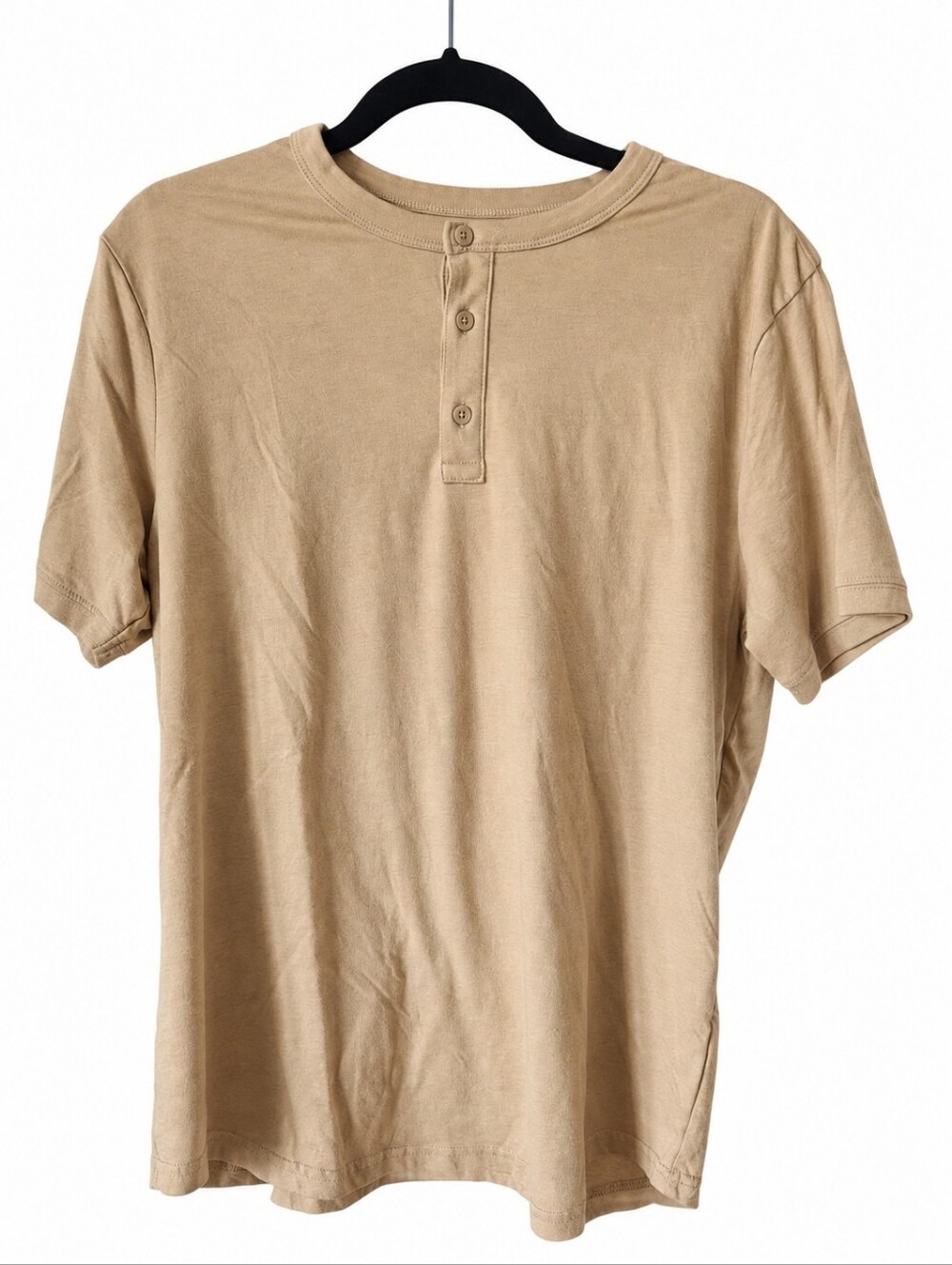 Old Navy Men's Softwash Henley Tee - Size M - Tan